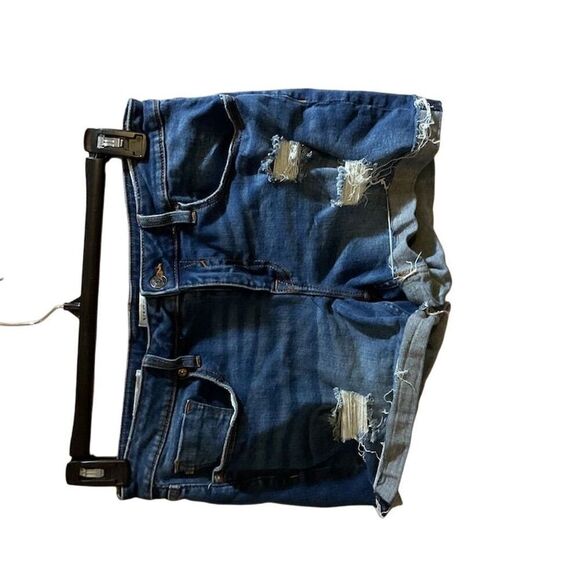 Vigoss Women's Distressed Frayed Hem Cut-Off Denim Shorts Blue Size 30​​ - Picture 1 of 4